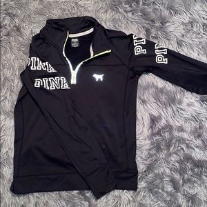 🦋 HALF ZIP BLACK VS PINK SPORTS TOP 🦋